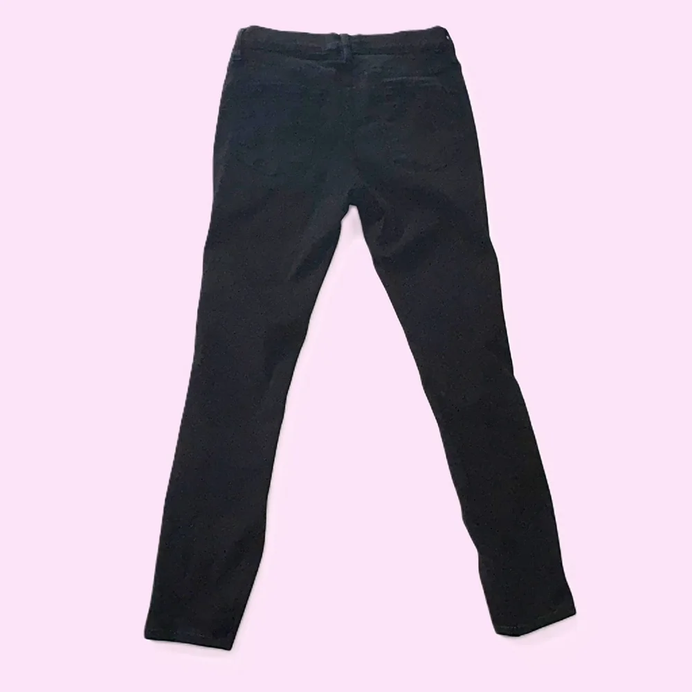 FRAME Denim Le Skinny de Jeanne Black Distressed Jeans Size 25
